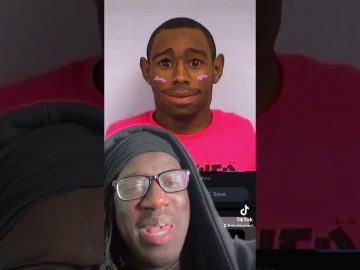 Funny face filter on live video screenshot