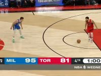 Milwaukee vs Toronto basketball game, score 95-81.