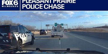 Police car chase on highway