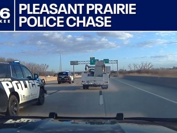 Police car chase on highway
