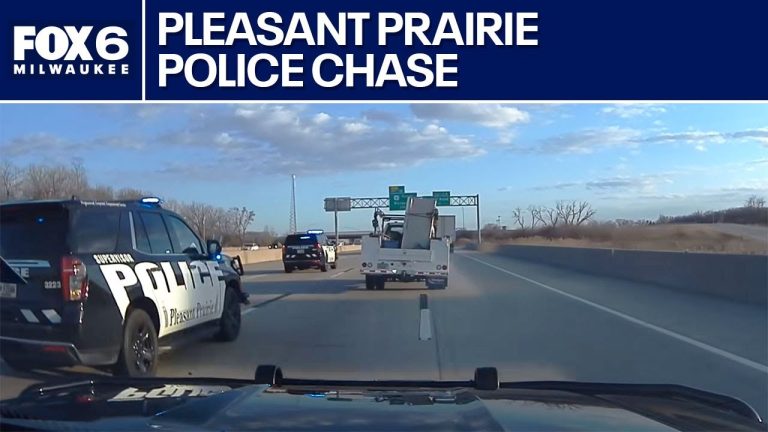 Police car chase on highway