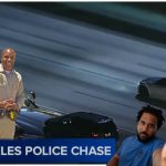 California Highway Patrol car chase Los Angeles highway