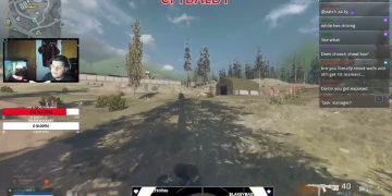 Gamer streaming Call of Duty gameplay live.