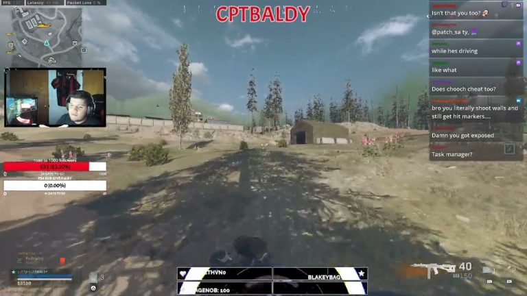 Gamer streaming Call of Duty gameplay live.