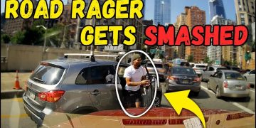 Road rage incident caught in city traffic