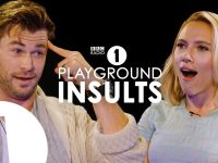 Two people on BBC Radio 1 Playground Insults.