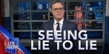 TV host on set with 'Seeing Lie to Lie'