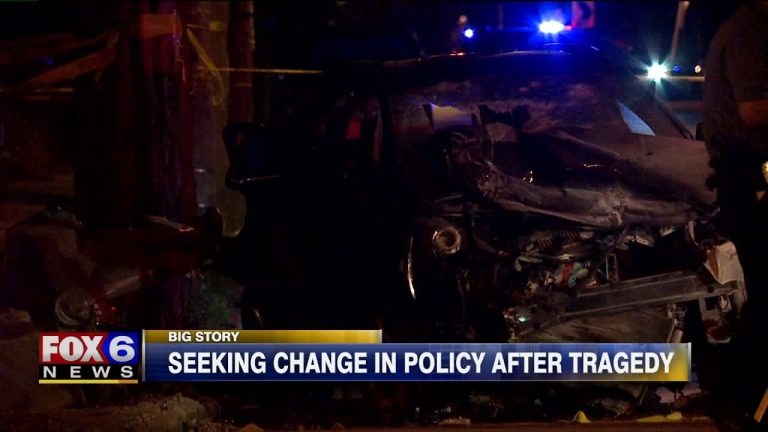 Damaged car after tragic accident at night.