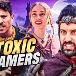 Three fantasy characters with 'Toxic Gamers' text.