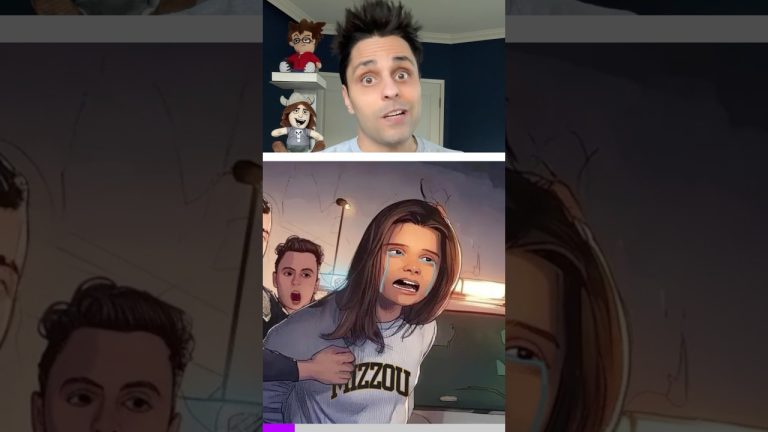 Comic-style image of surprised and distressed characters.