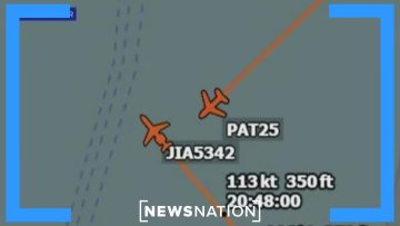 Flight path of two planes at 350 feet.