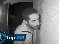 Man licking a doorbell at night, Top 20!
