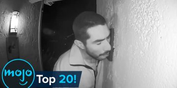 Man licking a doorbell at night, Top 20!