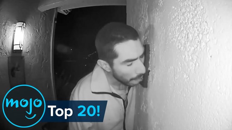 Man licking a doorbell at night, Top 20!