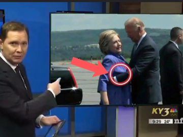 News presenter highlights handshake moment on screen.