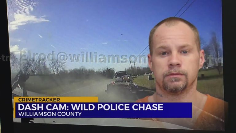 Dash cam footage of police chase in Williamson County.