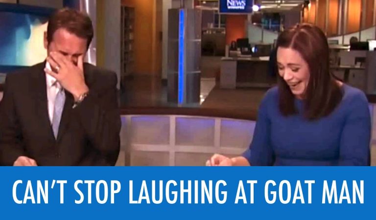 News Anchors Can’t Stop Laughing At Goat Man