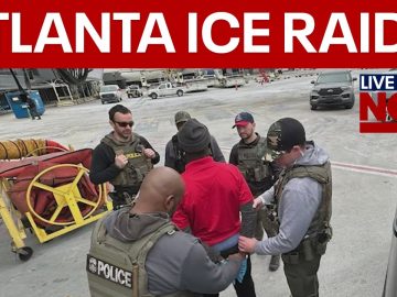 Atlanta ICE raid with police officers on scene