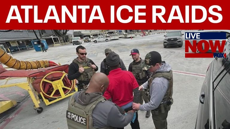 Atlanta ICE raid with police officers on scene