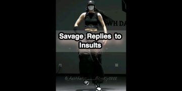 Dancer in mask with 'Savage Replies' text overlay.
