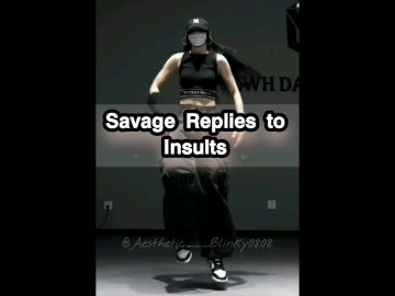 Dancer in mask with 'Savage Replies' text overlay.