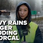 Reporter covers NorCal flooding from heavy rain.