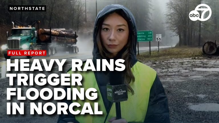 Reporter covers NorCal flooding from heavy rain.