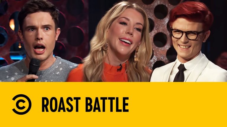 Roast Battle comedians with Comedy Central logo
