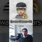 Robber emoji, 19 years old, speaking person.