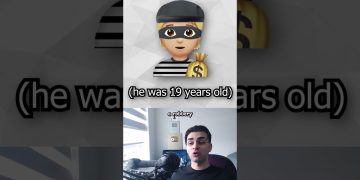 Robber emoji, 19 years old, speaking person.