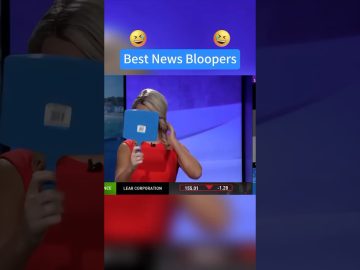 News anchor blooper with mirror on live TV.