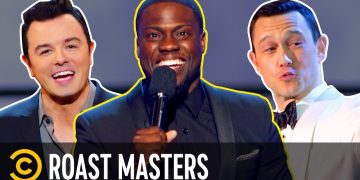 Comedians on stage at Roast Masters event