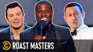 Comedians on stage at Roast Masters event