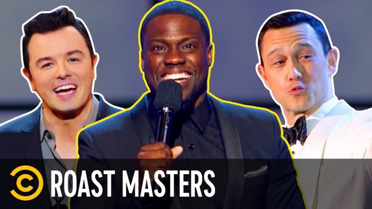 Comedians on stage at Roast Masters event