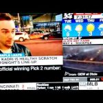 News broadcast displaying weather and sports updates.