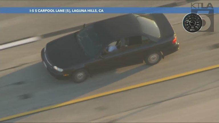 Car chase on I-5, Laguna Hills, California