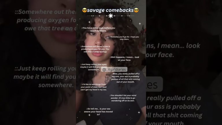 Person with curly hair shares savage comebacks.