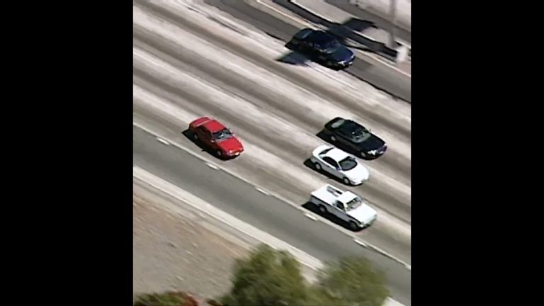Aerial view of cars on a highway