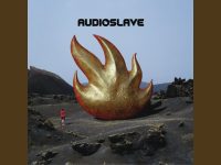 Audioslave album cover with large metallic flame.