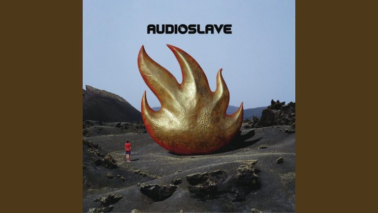 Audioslave album cover with large metallic flame.