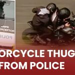 Police chase motorcycle suspects fleeing