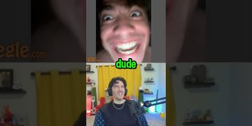 Two people video chatting happily on Omegle