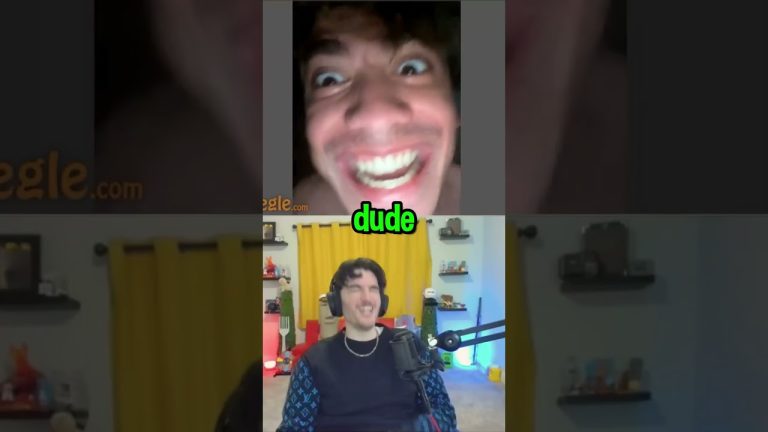 Two people video chatting happily on Omegle