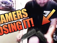 Gamer frustrated, breaks keyboard in rage.