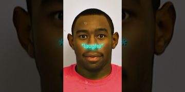 Person smiling with 'laughs' text overlayed.