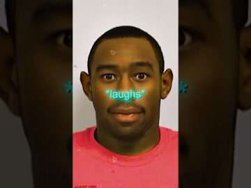 Person smiling with 'laughs' text overlayed.