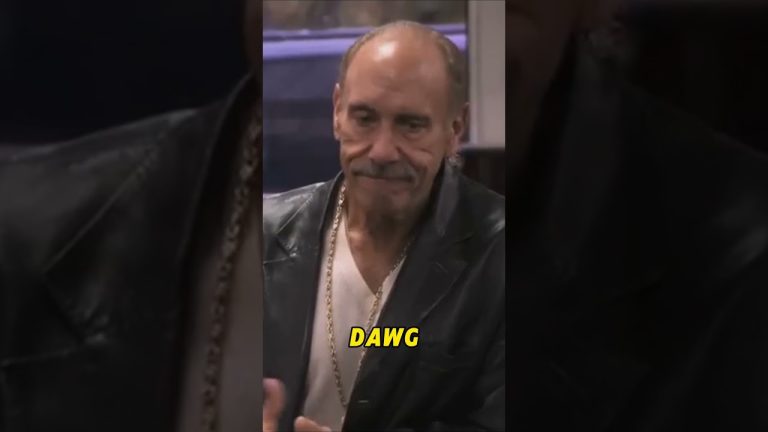 Man in leather jacket with 'DAWG' text