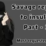 Savage replies to insults, part 3 video.