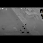 Ohio police aerial view chase at night scene