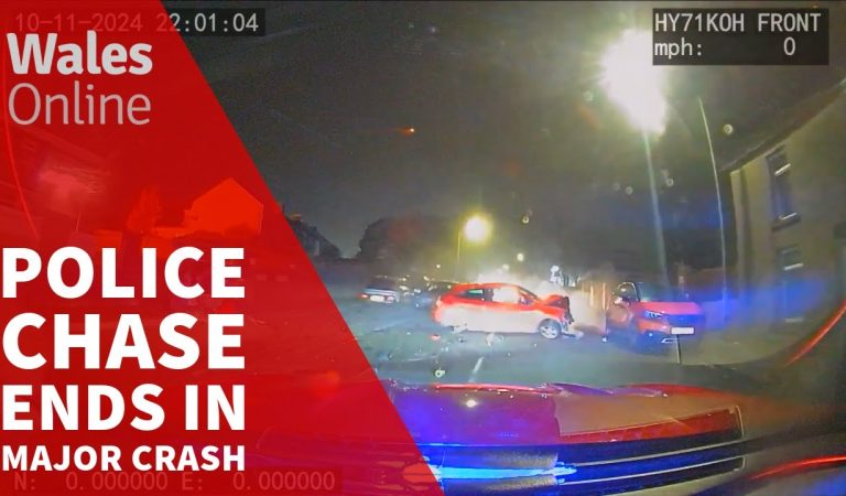Swansea police chase ends in huge crash